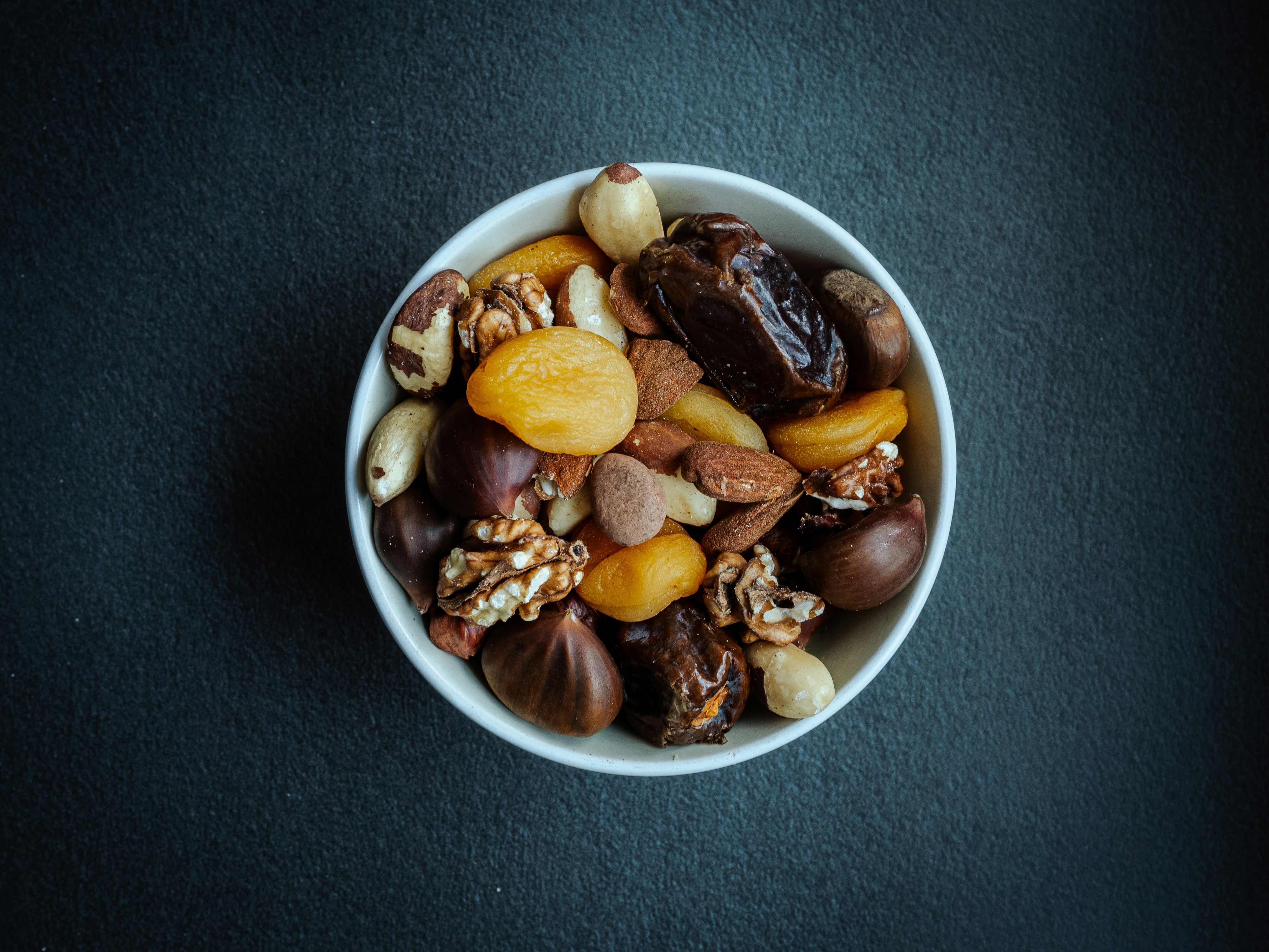 Mixed nuts, dates, dried apricots and walnuts — the ideal Camino trail mix